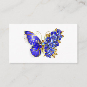 Flower Sapphire Butterfly Enclosure Card