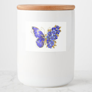 Flower Sapphire Butterfly Food Label