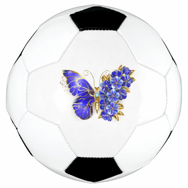 Flower Sapphire Butterfly Football (Front)