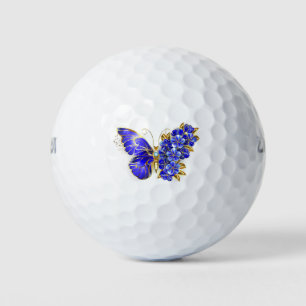 Flower Sapphire Butterfly Golf Balls