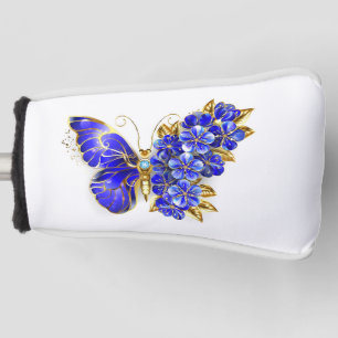 Flower Sapphire Butterfly Golf Head Cover