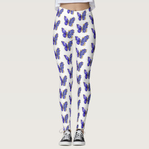 Flower Sapphire Butterfly Leggings