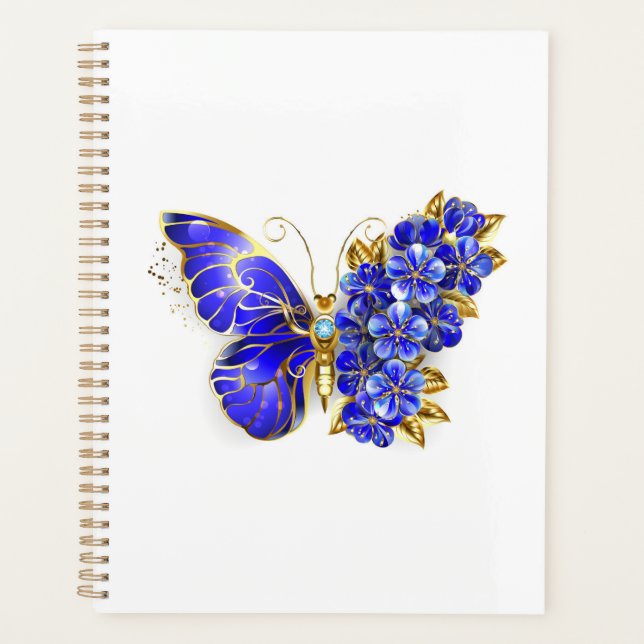 Flower Sapphire Butterfly Planner (Front)