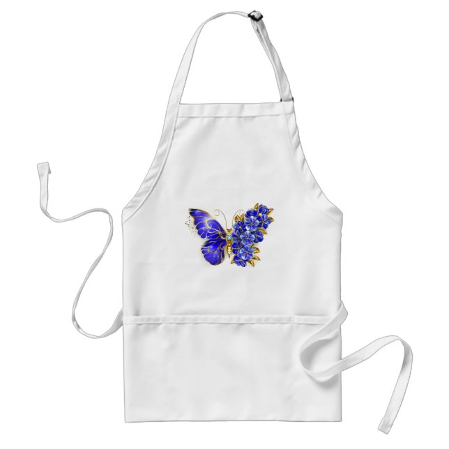 Flower Sapphire Butterfly Standard Apron (Front)