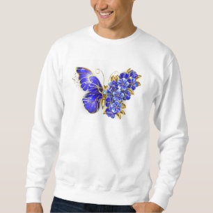Flower Sapphire Butterfly Sweatshirt