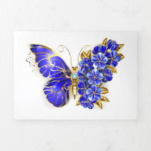 Flower Sapphire Butterfly Tri-Fold Programme
