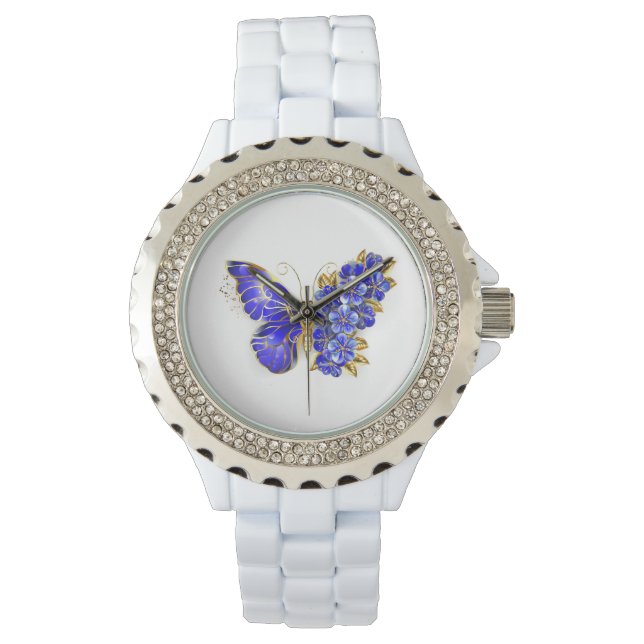 Flower Sapphire Butterfly Watch (Front)