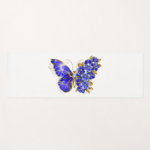 Flower Sapphire Butterfly Yoga Mat