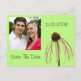Flower save the date! announcement postcard