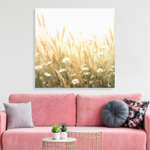 Flower Scenery Wall Art  Peaceful Nature Landscape