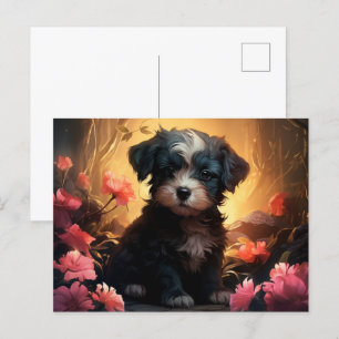 Flower-Scented Dog Postcard