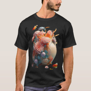 Flower sculpture with fish T-Shirt
