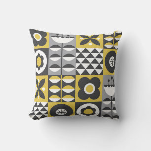 Flower seamless pattern design. Scandinavian style Cushion