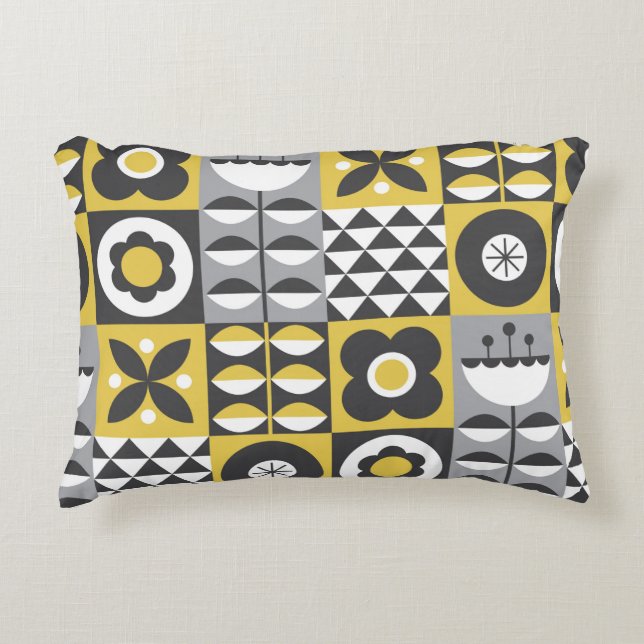Flower seamless pattern design. Scandinavian style Decorative Cushion (Front)