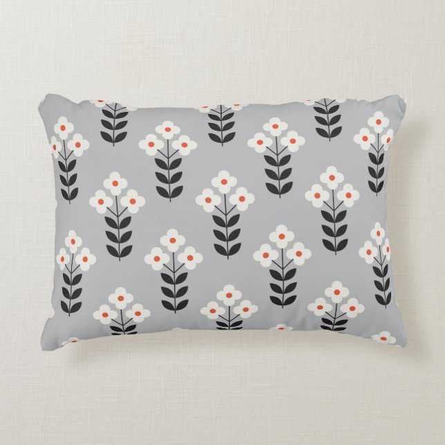 Flower seamless pattern design. Scandinavian style Decorative Cushion (Front)