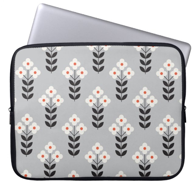 Flower seamless pattern design. Scandinavian style Laptop Sleeve (Front)