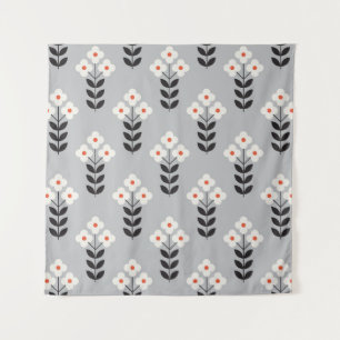 Flower seamless pattern design. Scandinavian style Tapestry