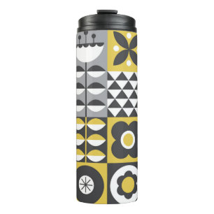 Flower seamless pattern design. Scandinavian style Thermal Tumbler