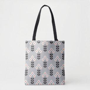 Flower seamless pattern design. Scandinavian style Tote Bag