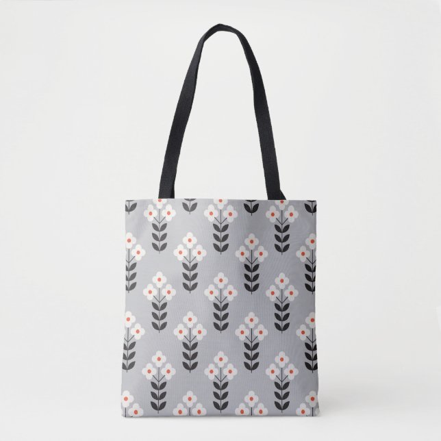 Flower seamless pattern design. Scandinavian style Tote Bag (Front)