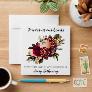 Flower Seed Packet Memorial Funeral Favour Envelope