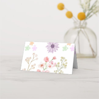 Flower Seed Paper Folding Table Card - Place Card