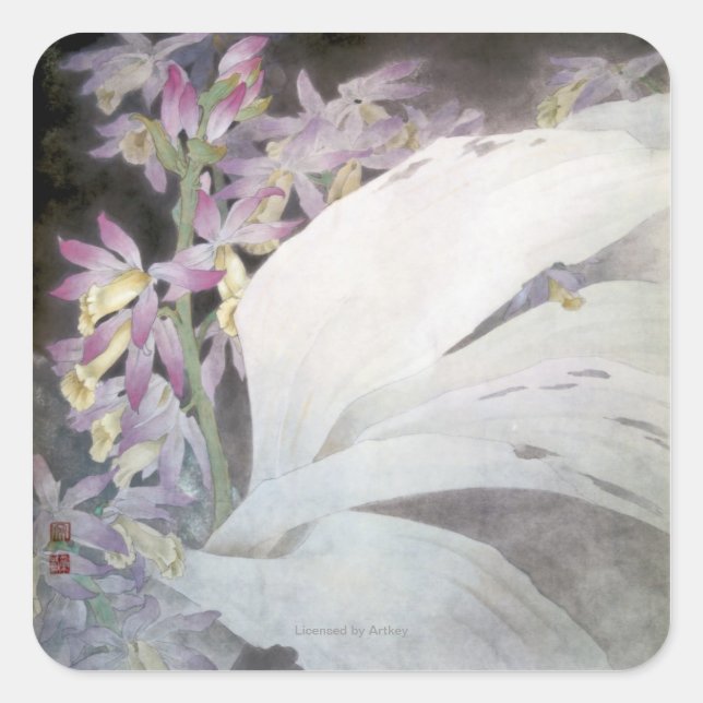 Flower Seires II- Phaiuses Square Sticker (Front)