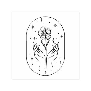 Flower Self-inking Stamp