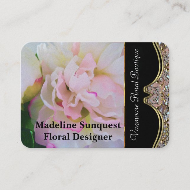 Flower Sense Beautiful Modern Professional Business Card (Front)