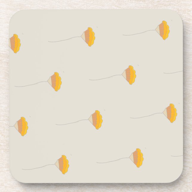 Flower set design  coaster (Front)