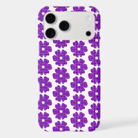 Flower Shape Plaid Purple Pink iPhone Slim Case