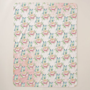 Flower Sherpa Blanket