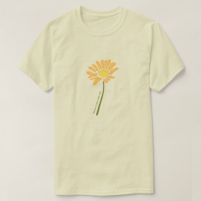 Flower Shirt – Orange Colours (Design Front)