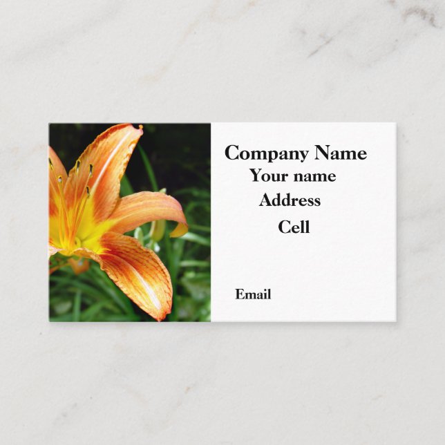 Flower Shop and arraignments Business Card (Front)