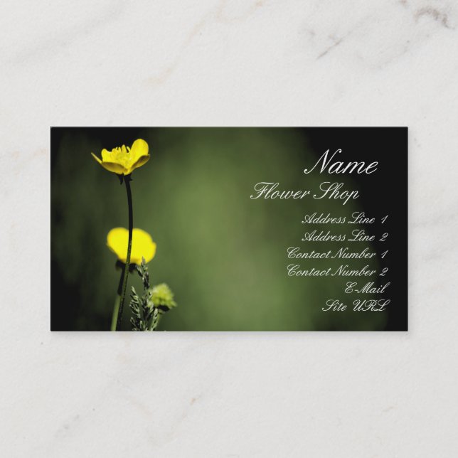 Flower Shop Business Card (Front)