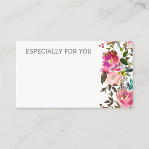 Flower Shop   Florist Bouquet Message Business Card