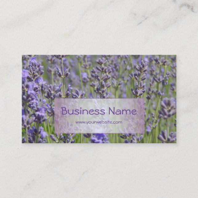 Flower Shop - Lavender fields Business Card (Front)