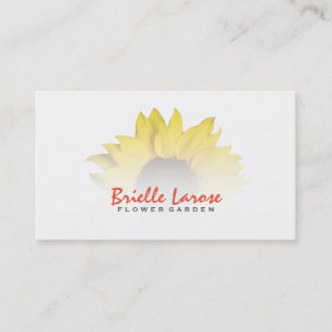 Flower Shop   Sunflower Business Card