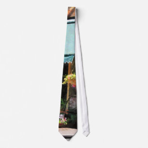 Flower Shop With Green Awning Tie