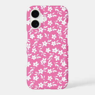 Flower Silhouettes Pink and White