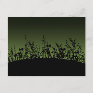 Flower Silhouettes Postcard
