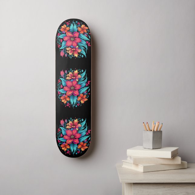 Flower Skateboard (Wall Art)