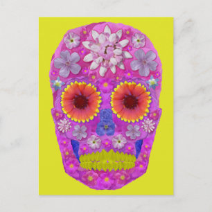 Flower Skull 2 Postcard