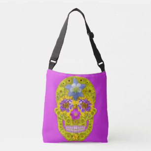 Flower Skull 3 Crossbody Bag