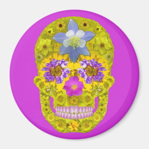 Flower Skull 3 Magnet