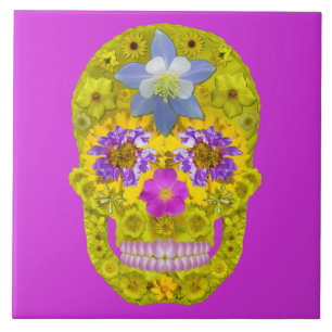 Flower Skull 3 Tile
