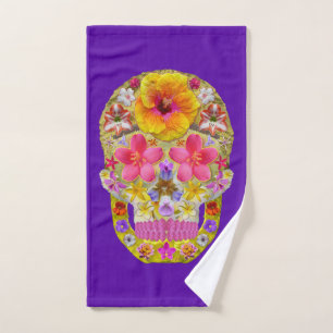 Flower Skull 4 - Tropical Bath Towel Set