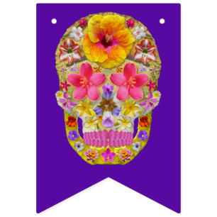Flower Skull 4 - Tropical Bunting