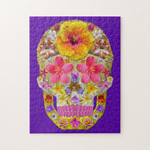 Flower Skull 4 - Tropical Jigsaw Puzzle