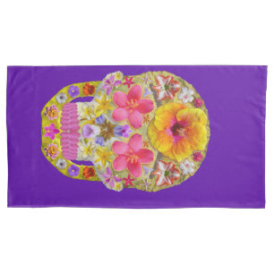 Flower Skull 4-Tropical Pillowcase